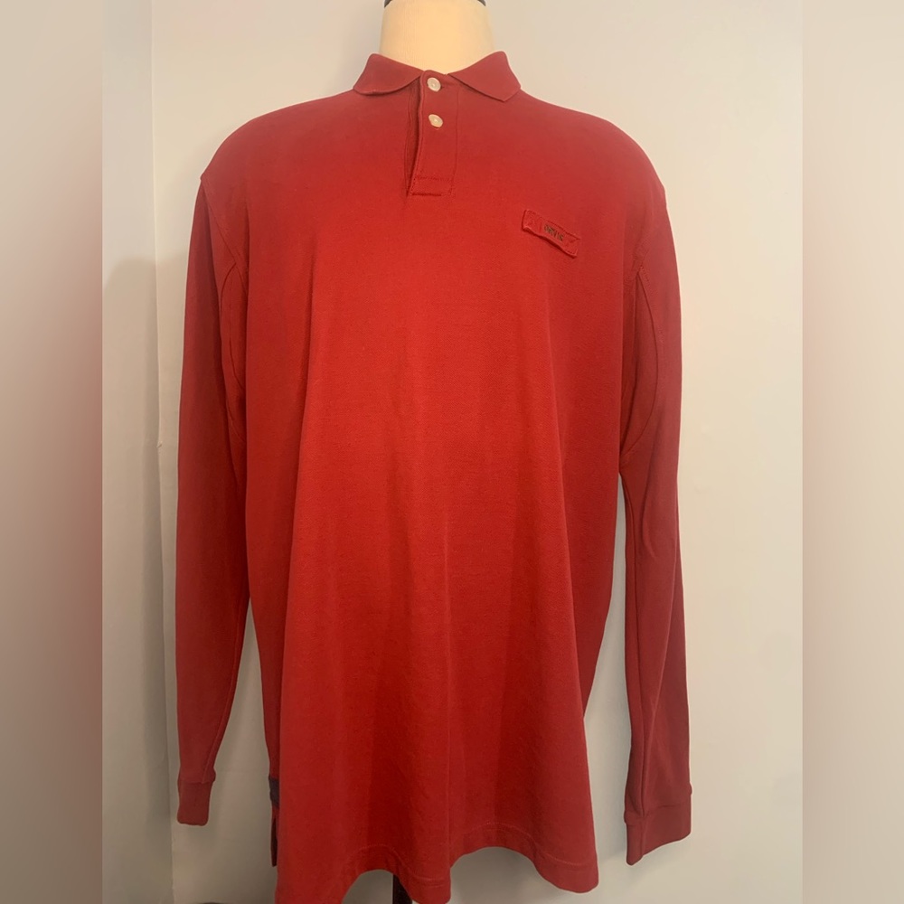 Orvis Long sleeve 1/4 button shirt XXL TALL RED